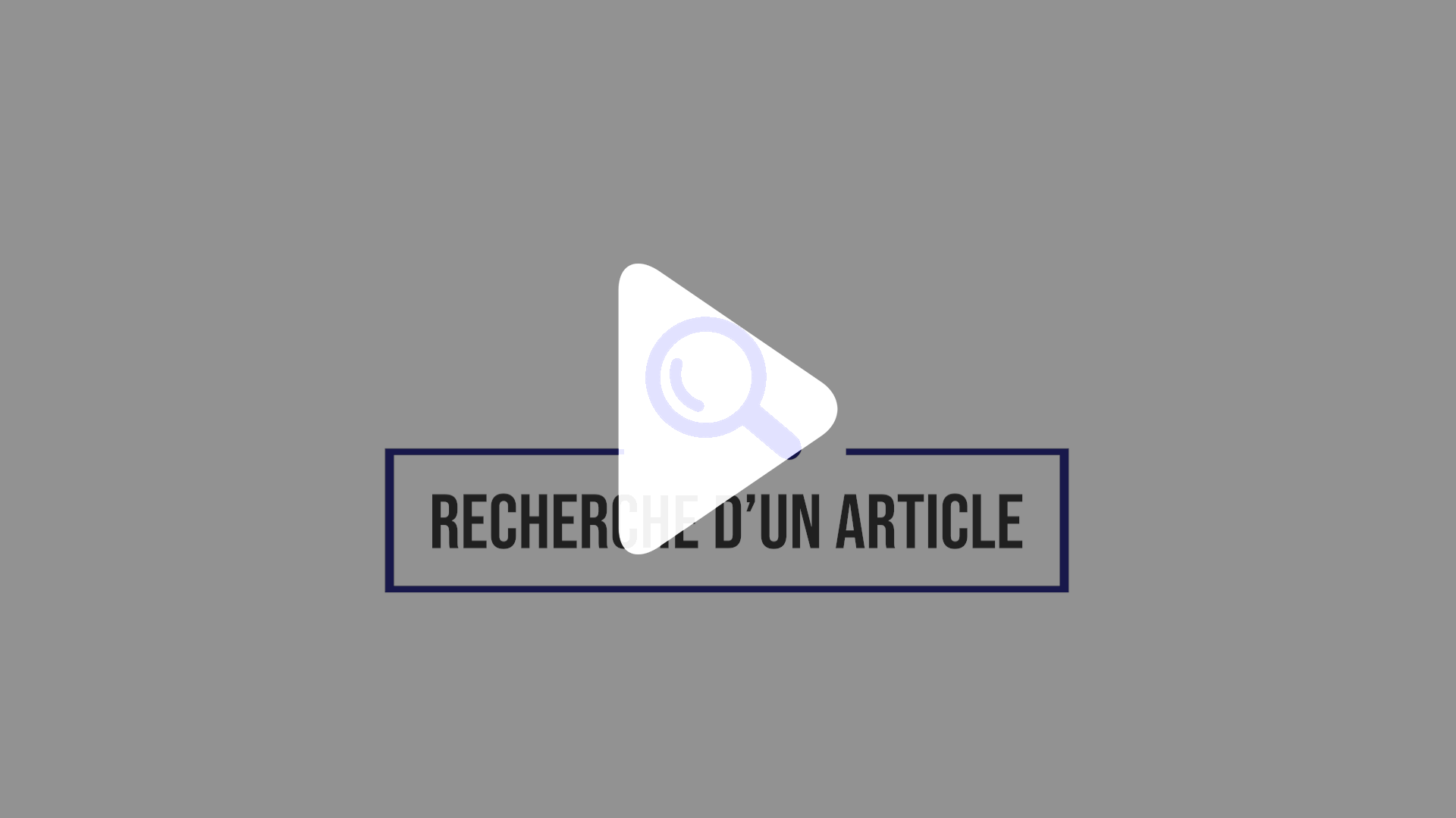 recherche d'un article