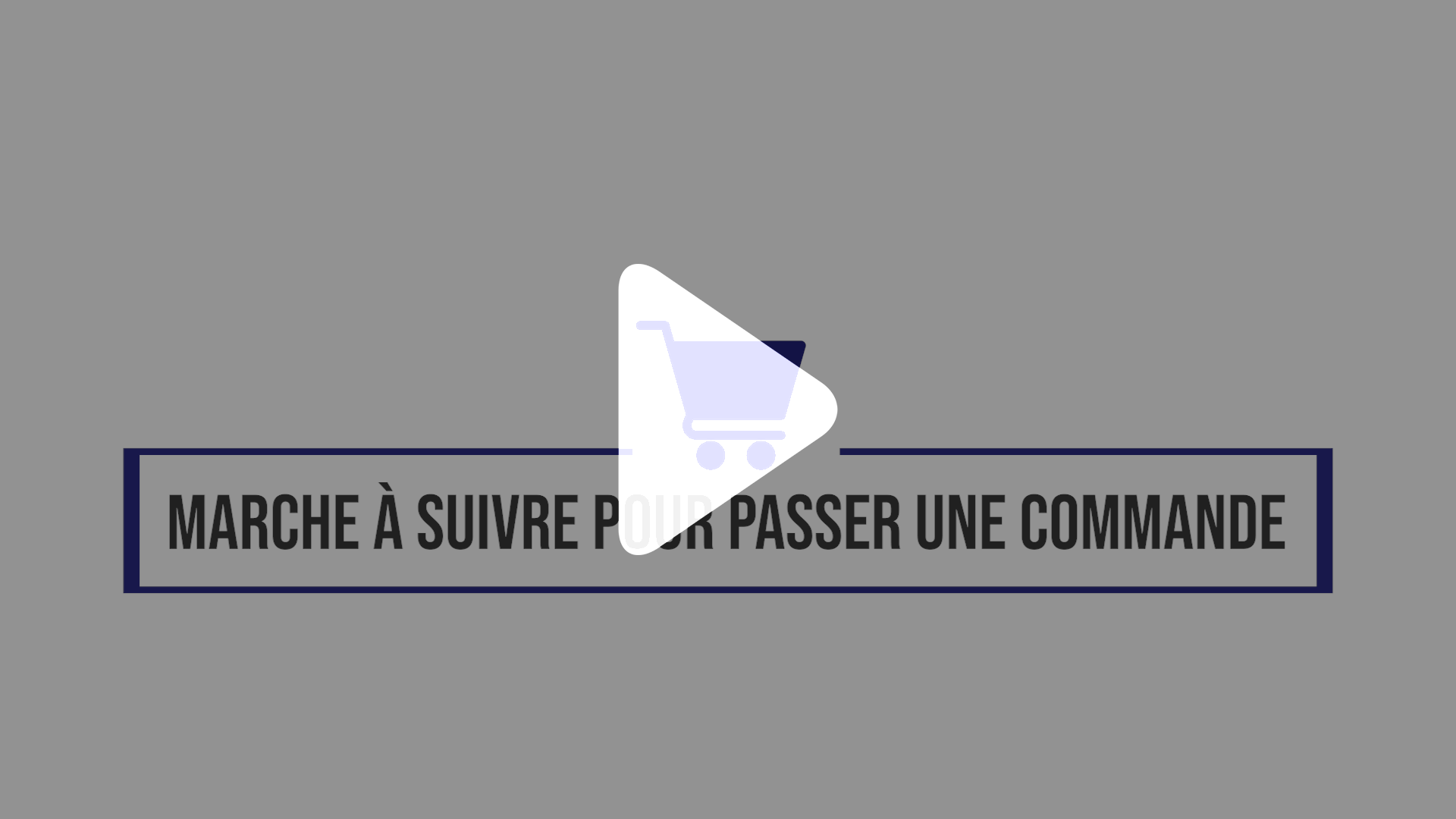 marche a surve pour passer une commande